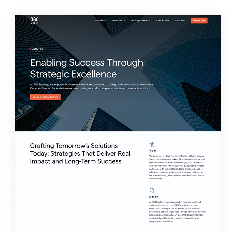 360 Strategy about page