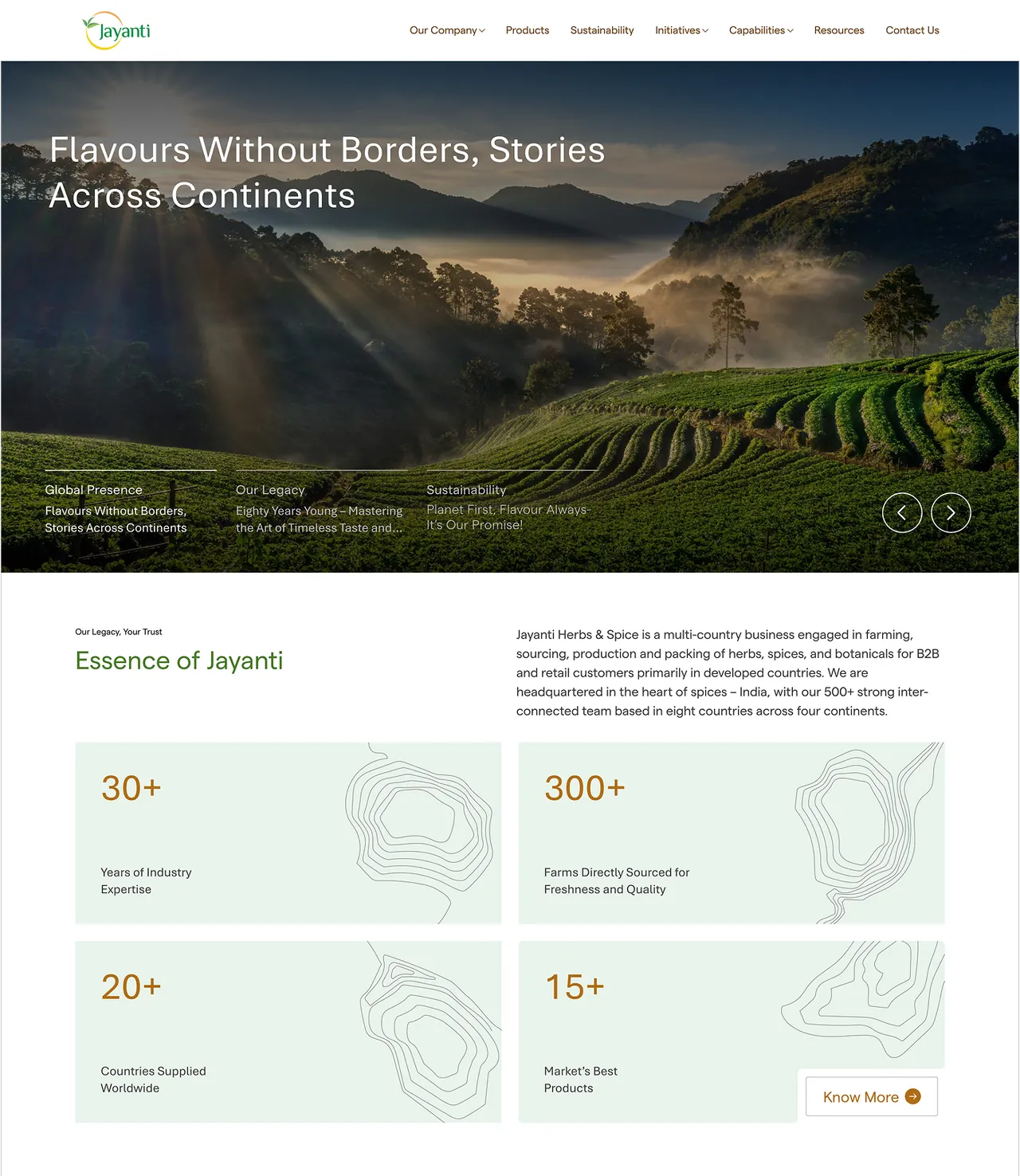 The Jayanti Herbs & Spice homepage