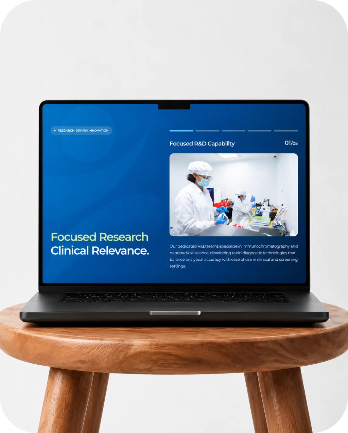 The Medlera website on a laptop